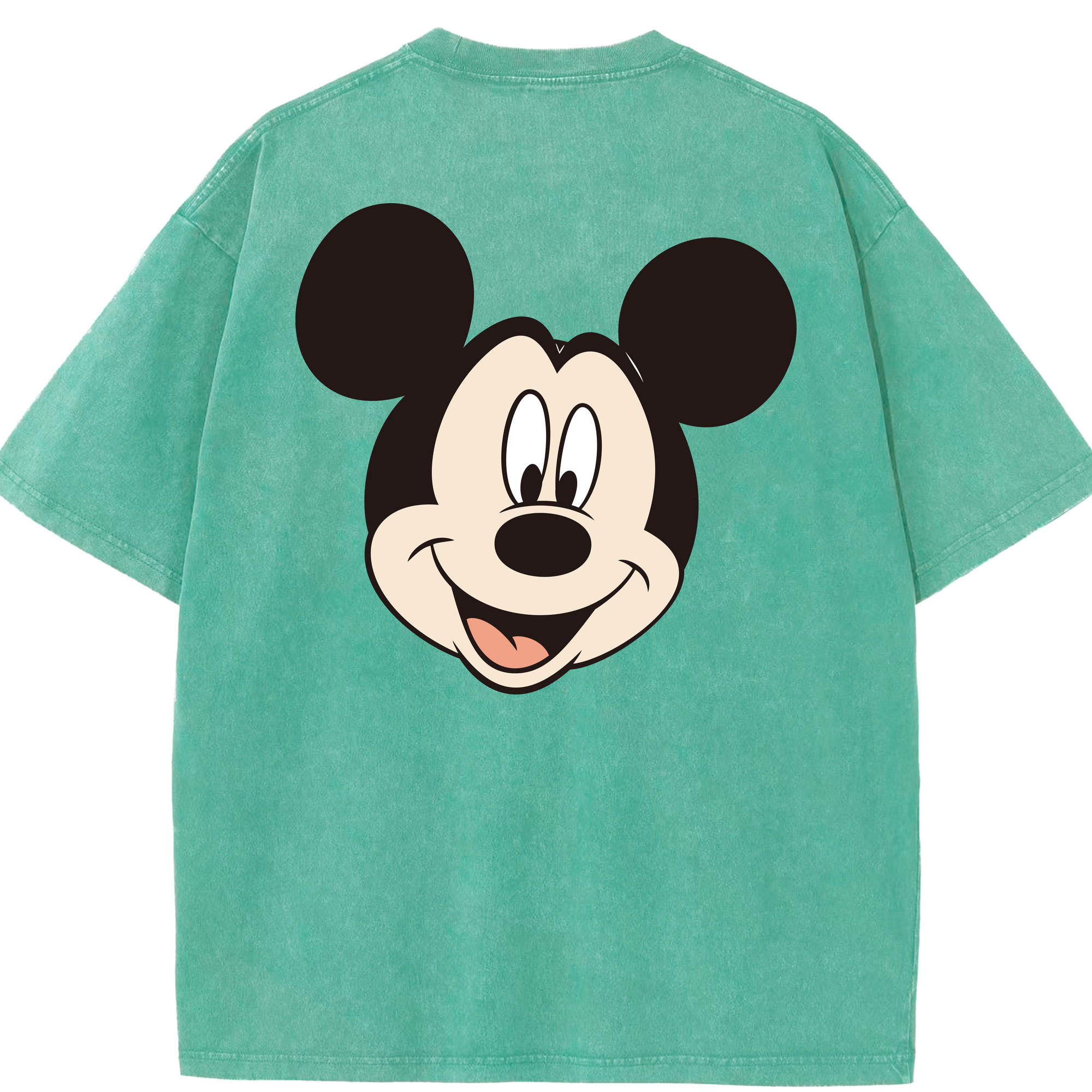 （画像用） ミッキーマウス Mickey Mouse 綿100% ヴィンテージ風 半袖Tシャツ（背面プリント）